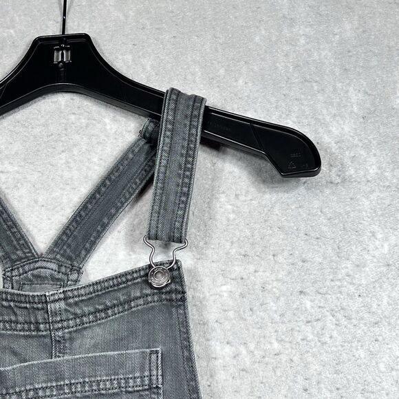 Aerie Overall Womens XS Gray Stretch Romper Denim Jeans Shorts - Picture 4 of 14